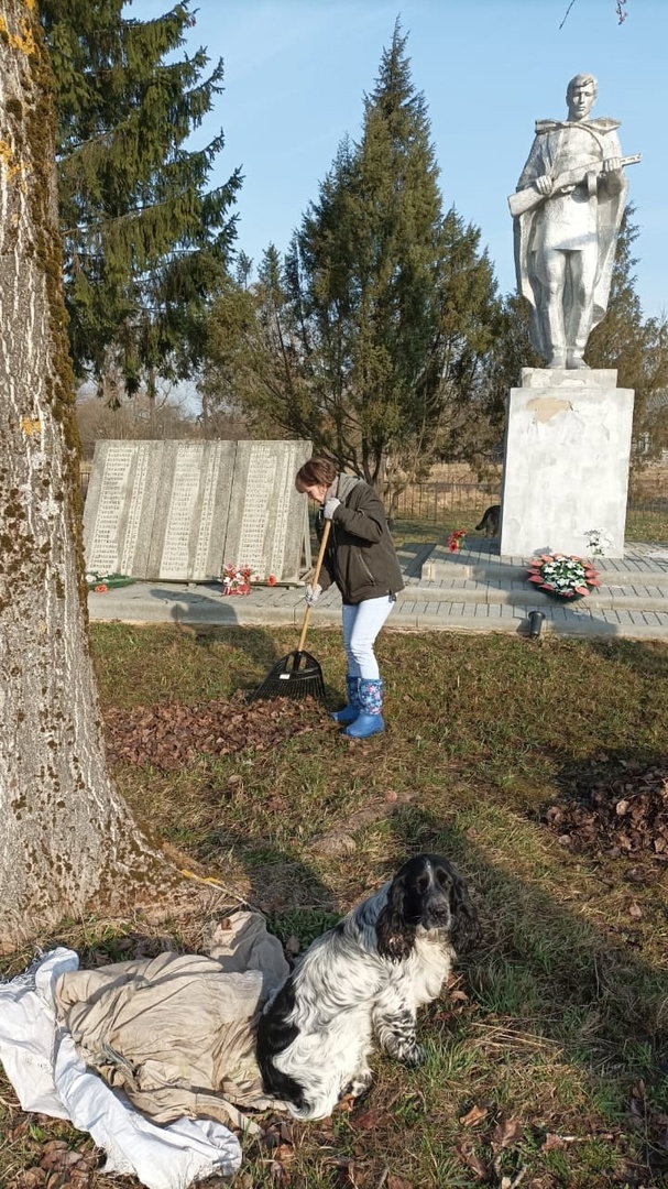 Благоустройство территории вокруг памятника в селе Подкопаево.